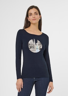 Long-sleeved shirt with print thumbnail 1