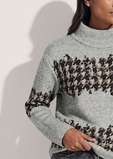 Sweat-shirt jacquard pied-de-poule thumbnail 5