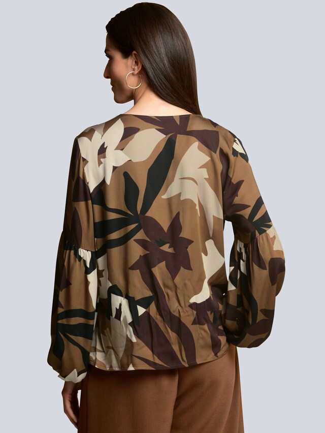 Bluse mit leichtem Ballonärmel 1