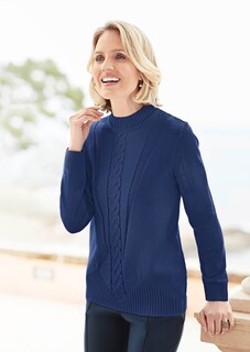 Pullover mit streckendem Zopfmuster thumbnail 5