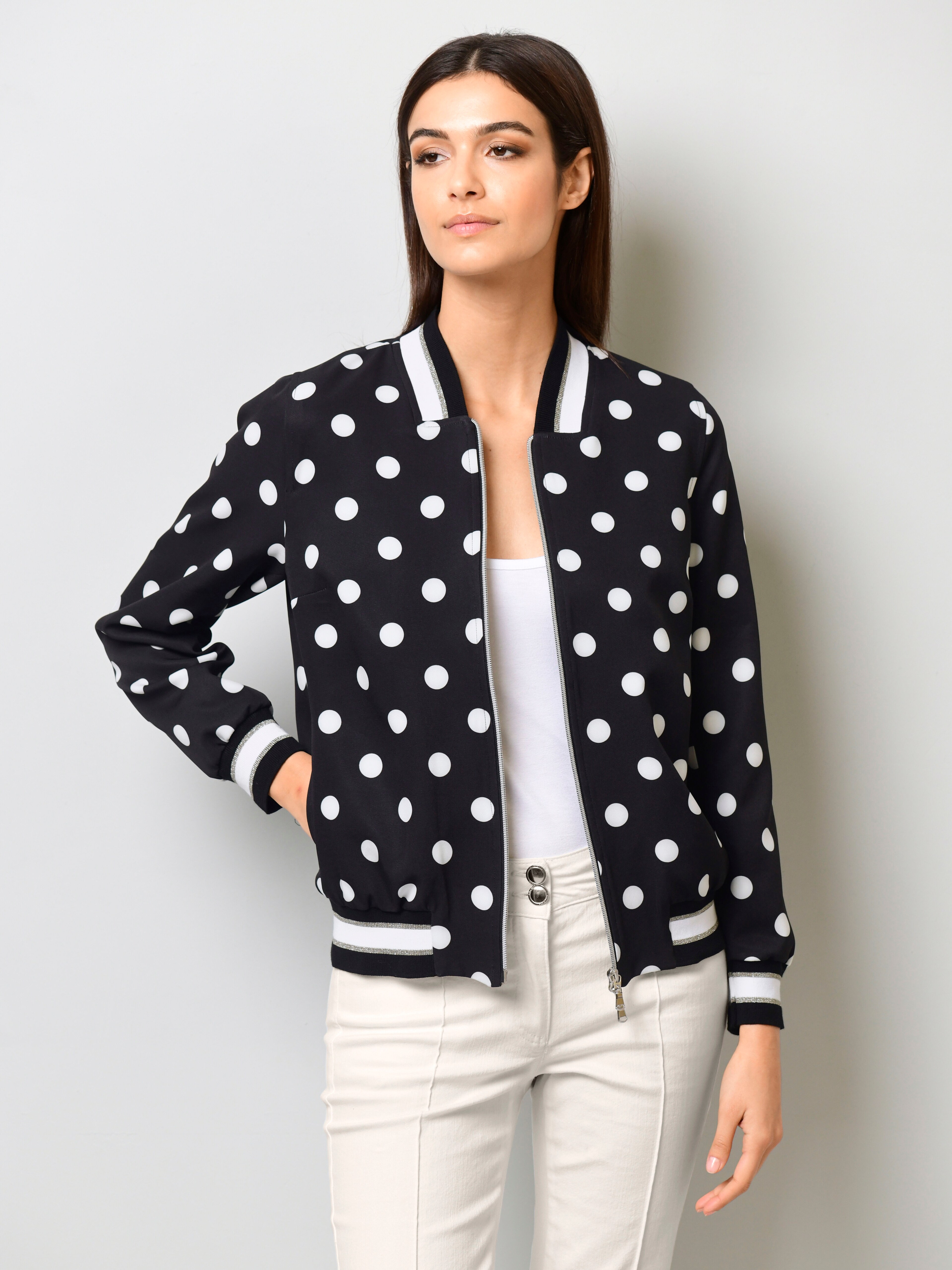 Blouson mit Punktedruck