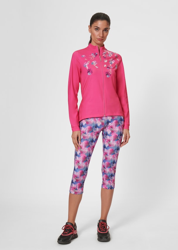 Radjacke mit Blätter-Foilprint 1