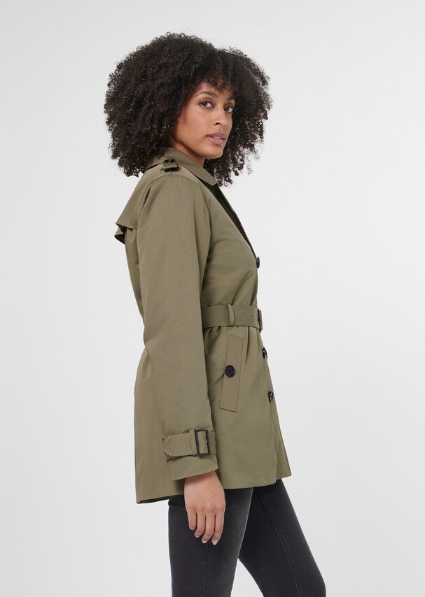 Double-breasted trench jacket with quilted lining 3