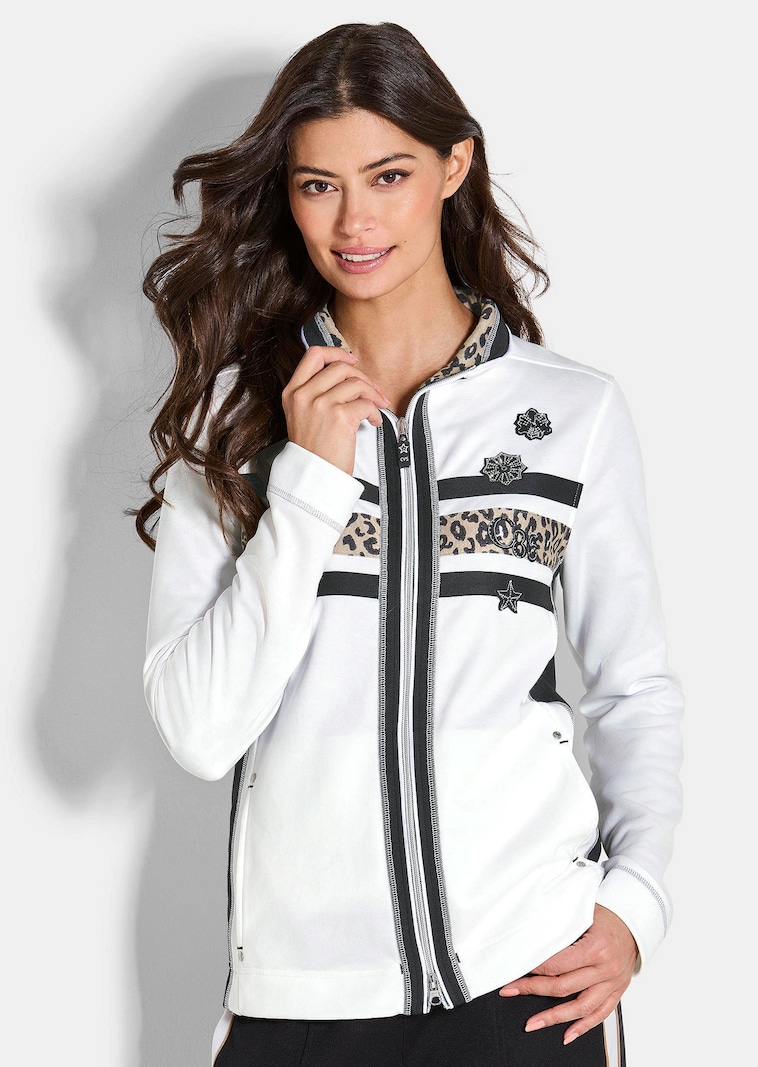 Freizeitjacke mit Leo-Details