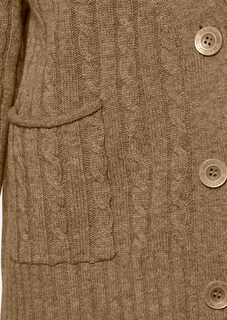 Strickjacke mit Zopfmuster in angesagten Farben thumbnail 5