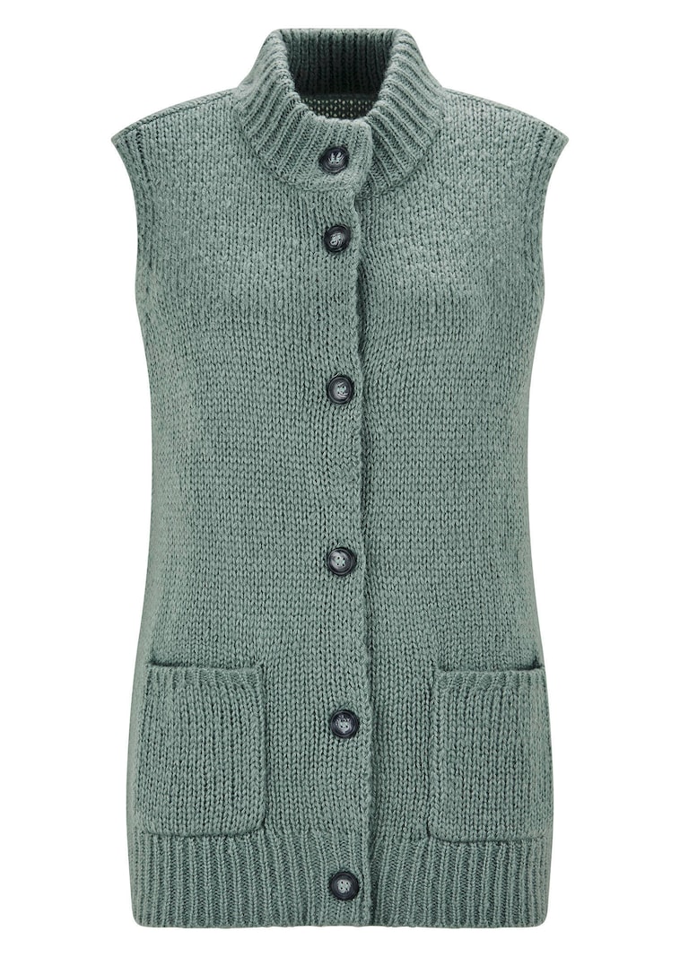 Leichte Strickweste mit Knopfleiste