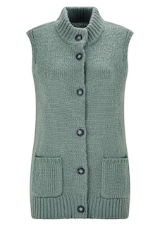 Lichtgewicht tricot vest met knoopsluiting thumbnail 6