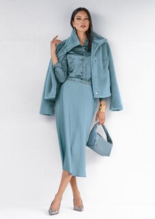 Jupe midi en satin fluide thumbnail 7