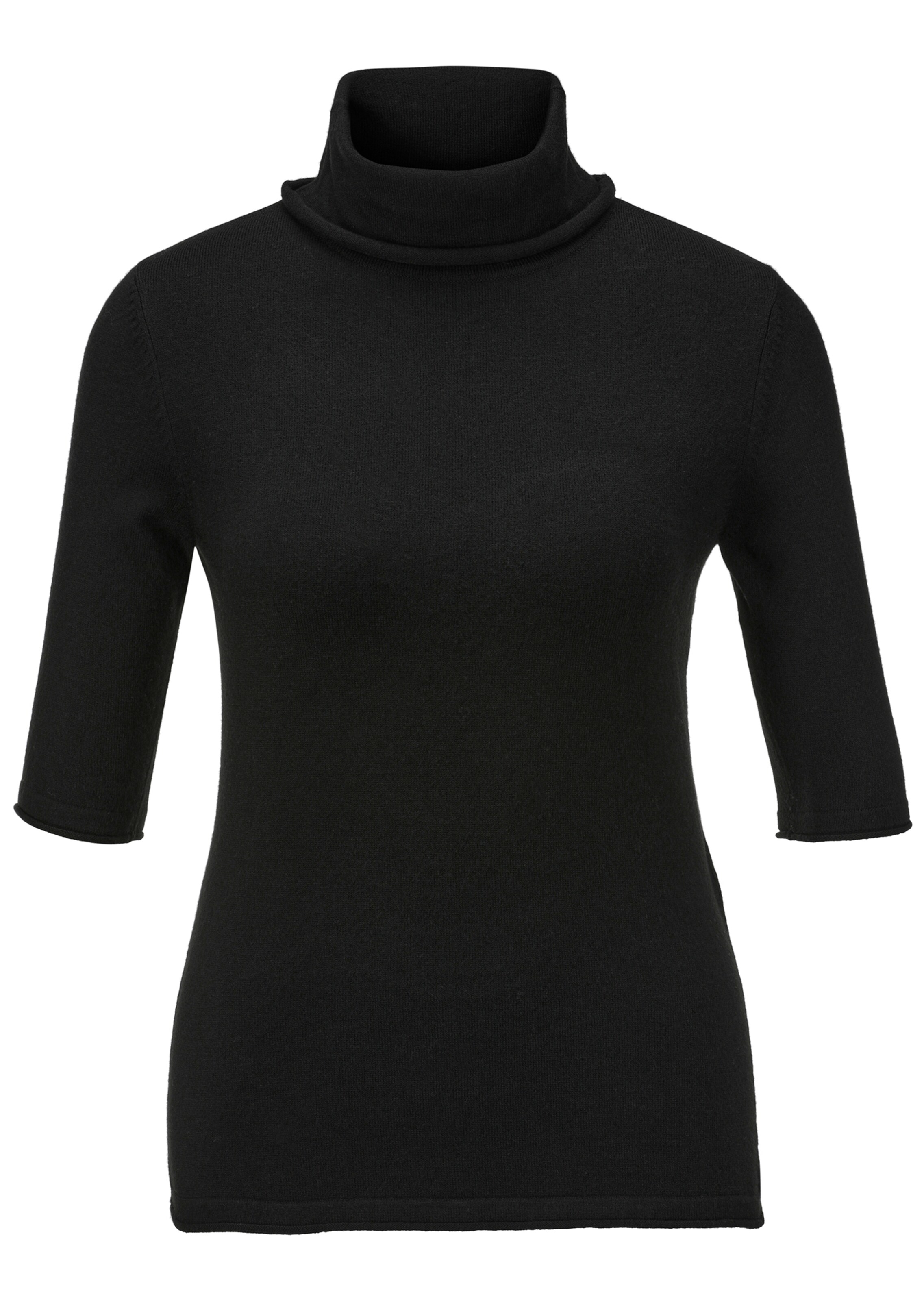 Rollkragenpullover mit kurzen Ärmeln