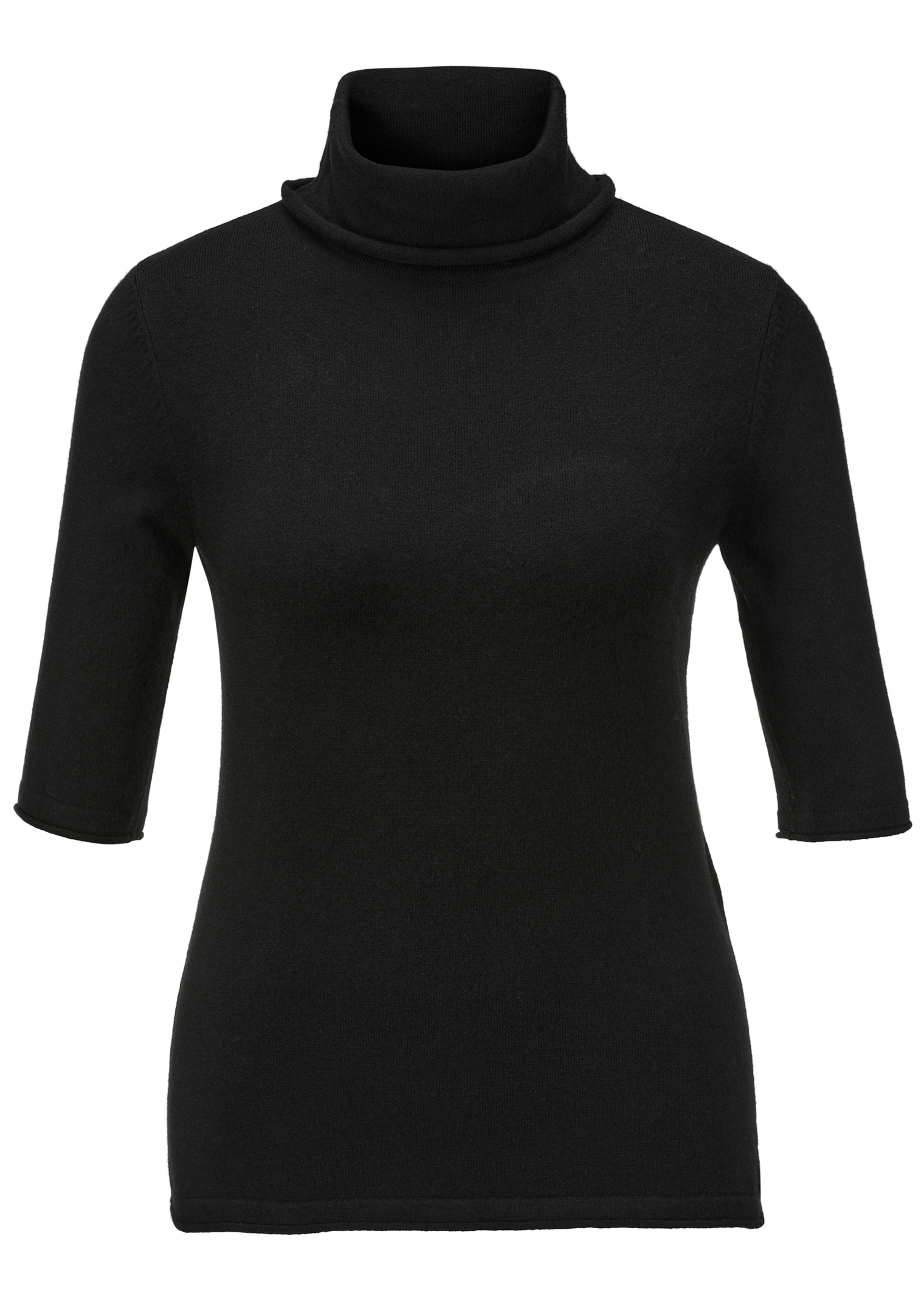 Rollkragenpullover mit kurzen Ärmeln