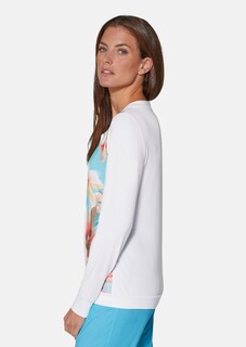 Jersey jacket with floral print inserts thumbnail 4
