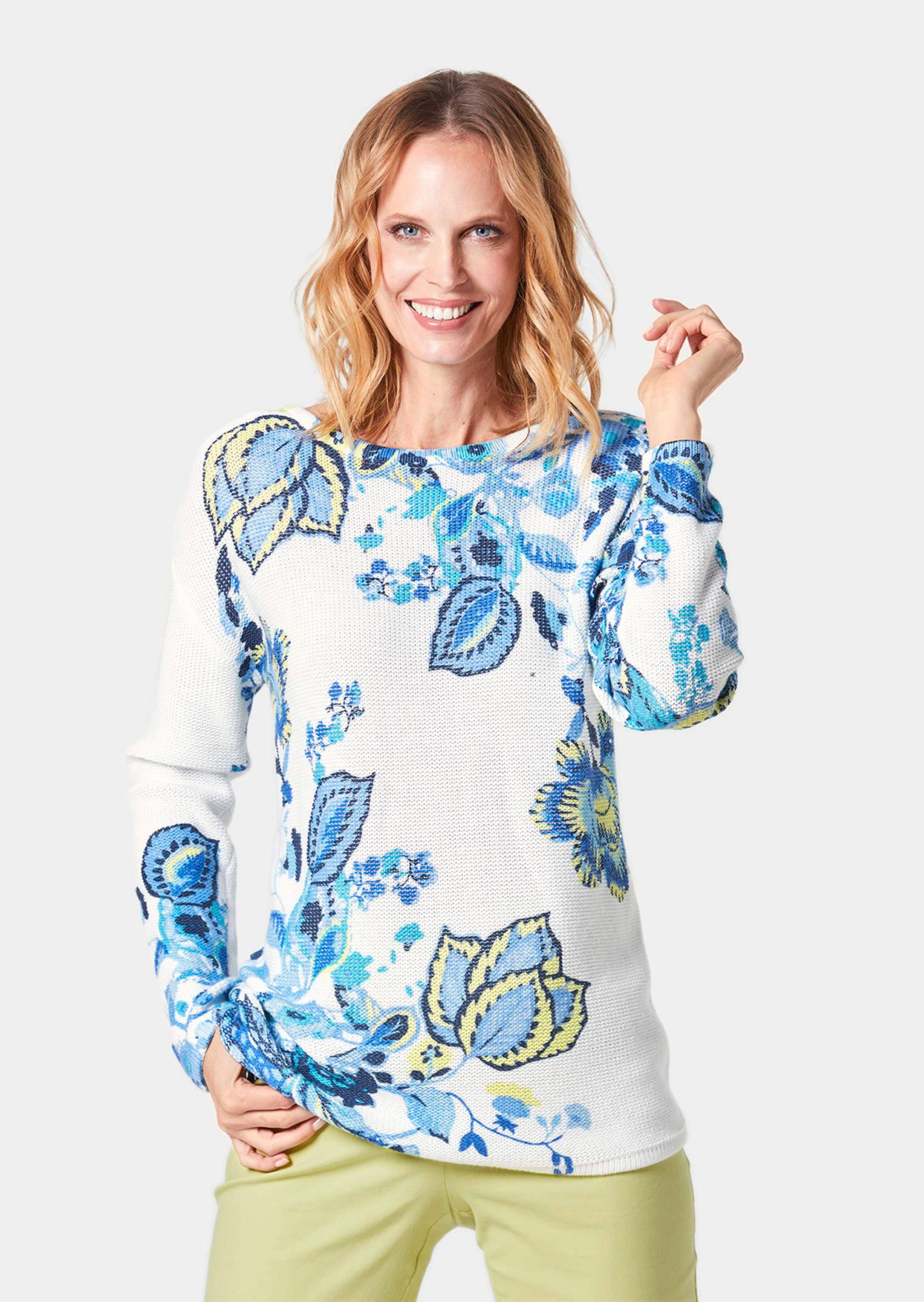 Weicher Pullover mit Alloverdruck
