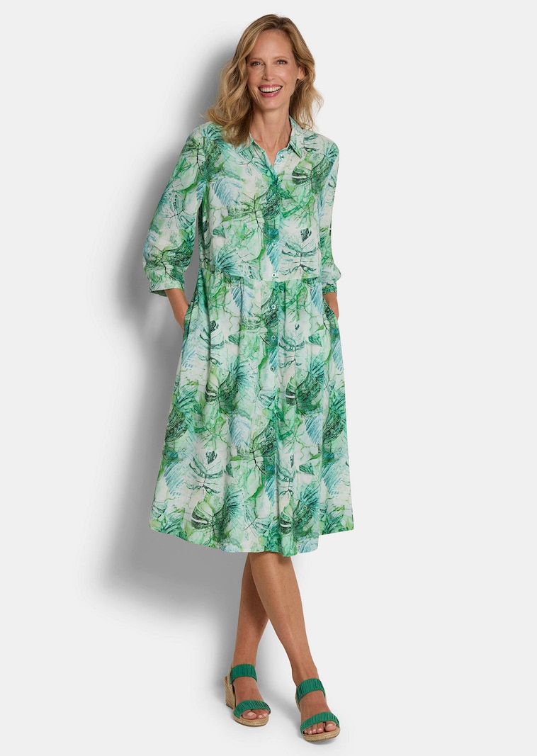 Robe-chemisier mi-longue