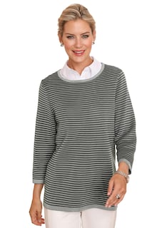 Hienostunut neulepusero laadukasta poikittaisribbiä thumbnail 1