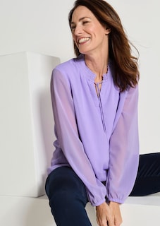 Chiffonbluse mit femininem Ausschnitt thumbnail 7