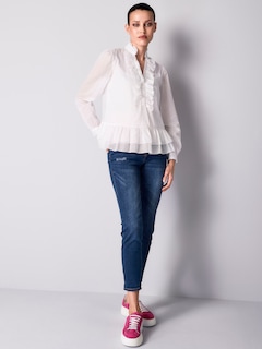 Bluse mit Volant am Ausschnitt thumbnail 2