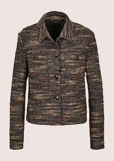 Tweed-Blazer mit Boxy-Cut thumbnail 6