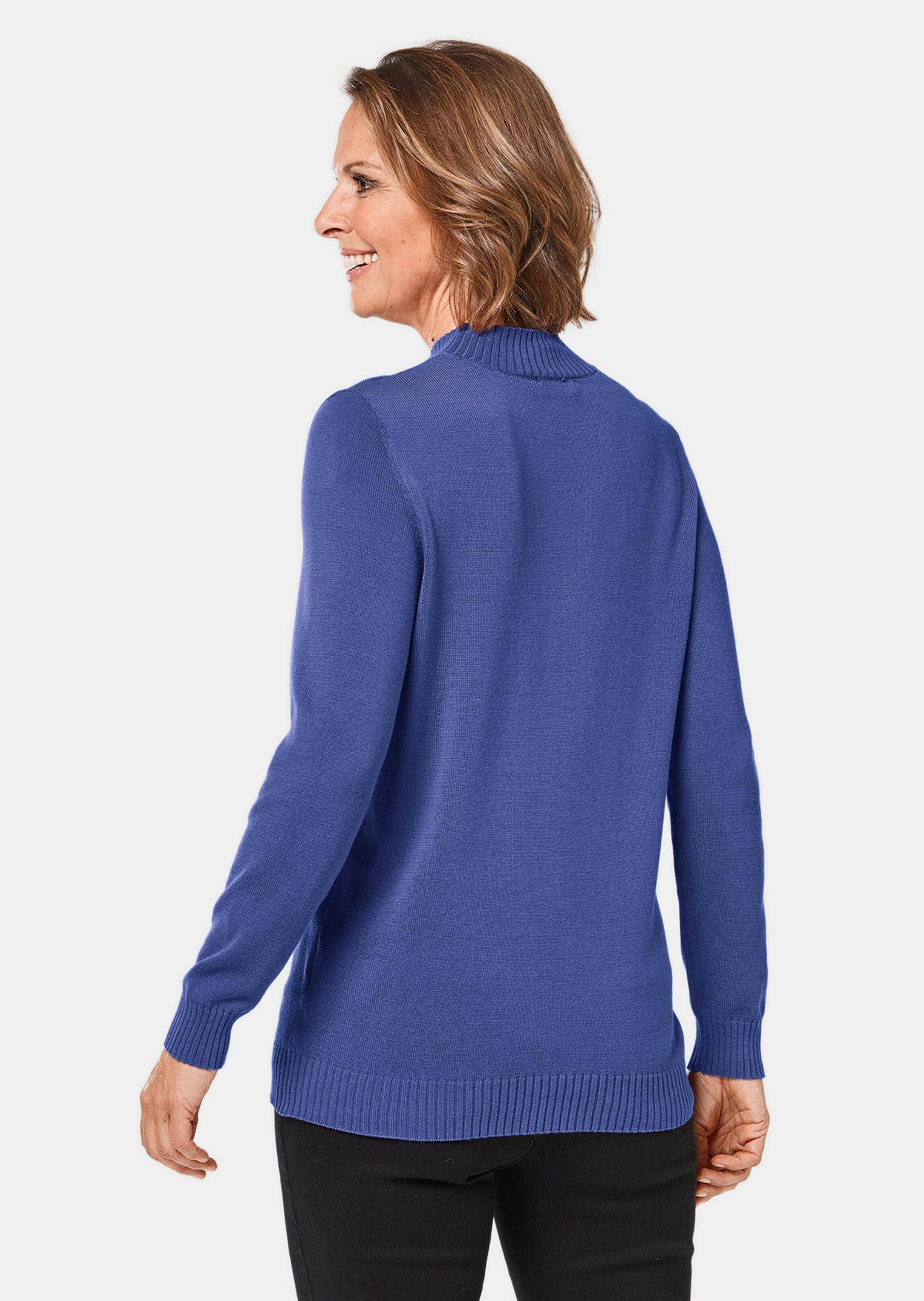 Pull à col droit - bleu roi - Gr. 56 de Goldner Fashion