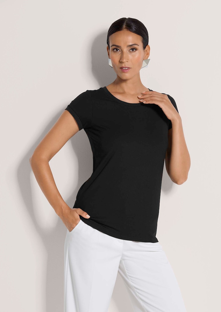 Jersey-Shirt mit Kappärmeln