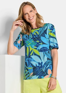 Jersey-Shirt mit U-Boot-Ausschnitt thumbnail 4