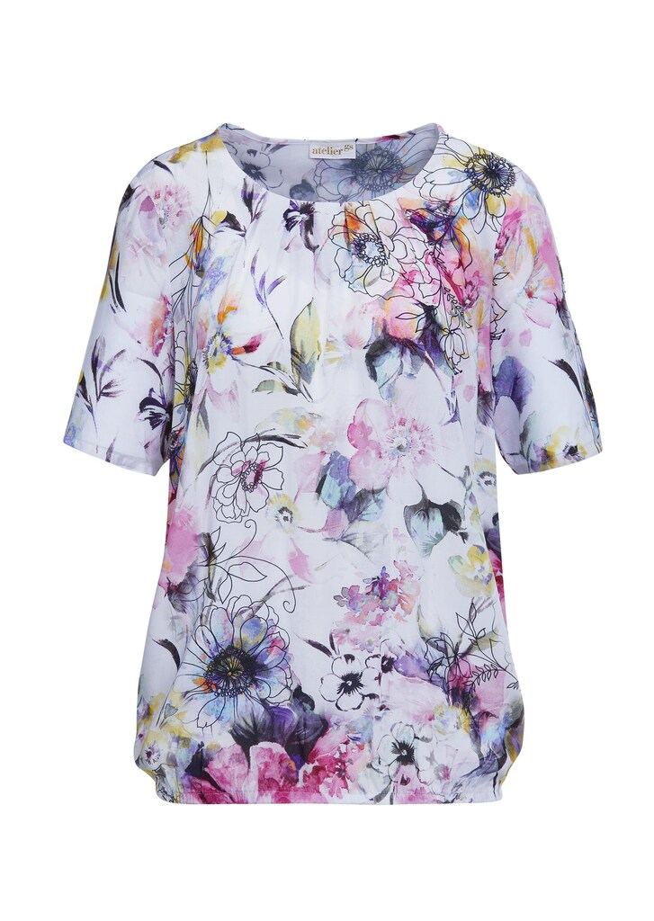 Expressieve blouse met verbloemende plooien 5