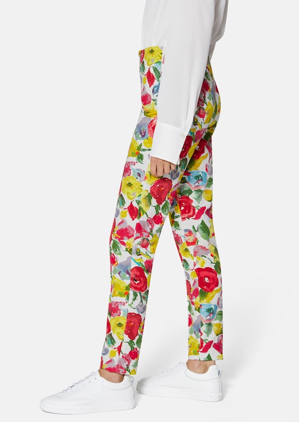 Stretch trousers with unique print 3