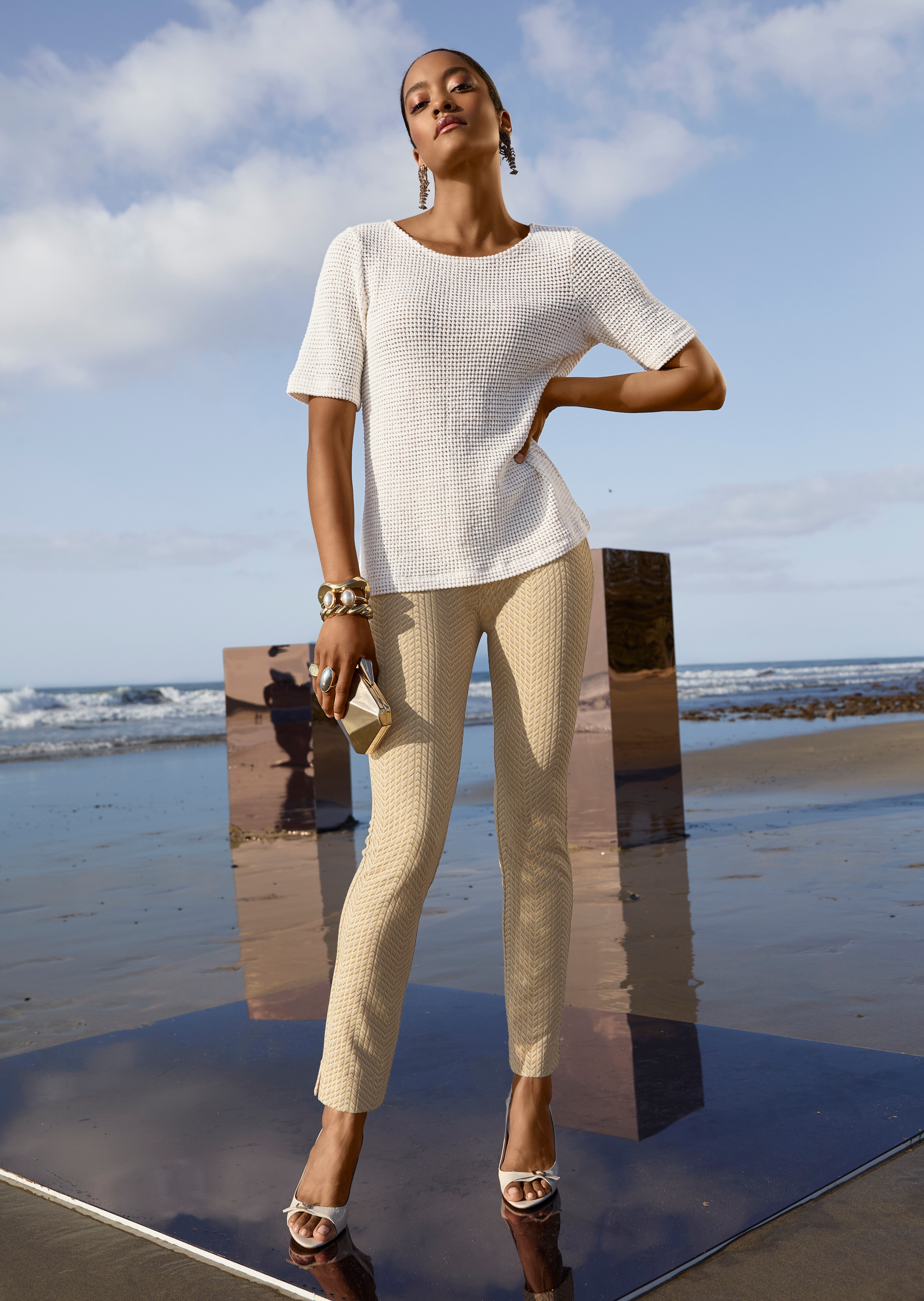 Top with glazed yarn