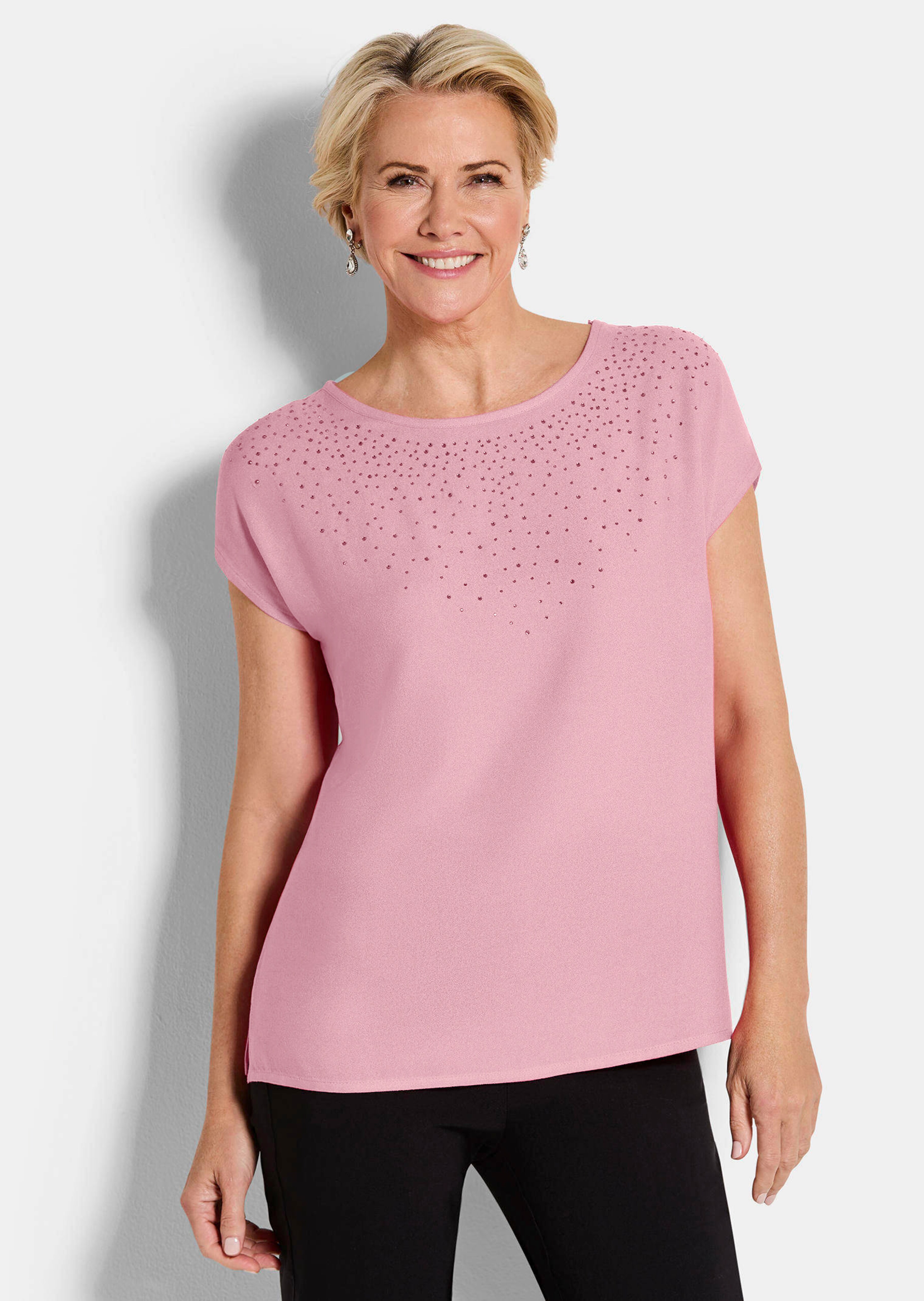 Bluse mit Glitzersteinen