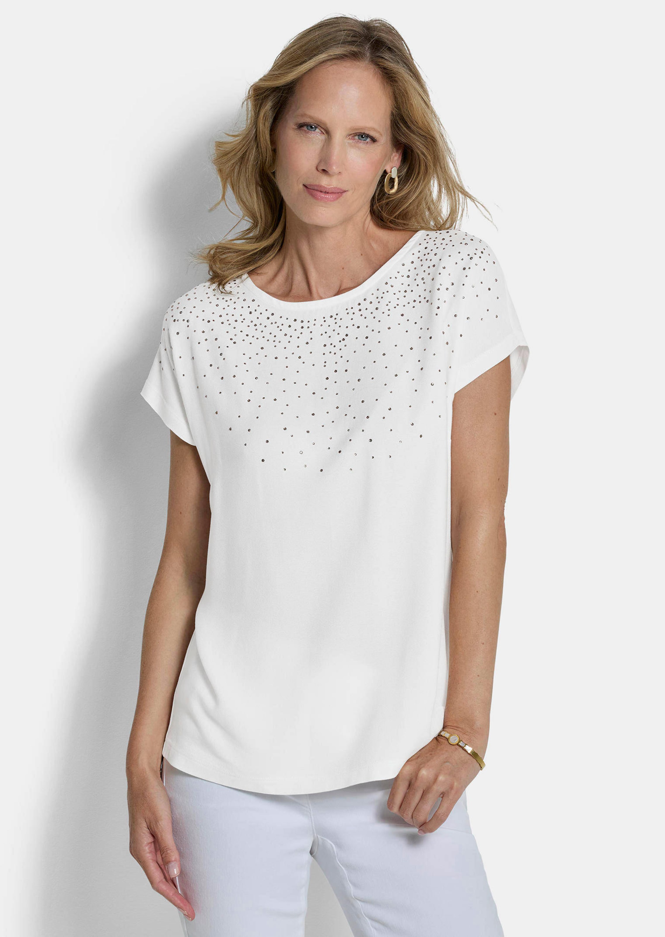 Chic blouseshirt met glittersteentjes