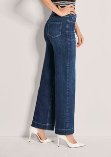 Bequeme Wide-Leg-Jeans aus Powerstretch thumbnail 4