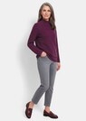 Fijn gebreide tricot pullover met opstaande kraag thumbnail 2