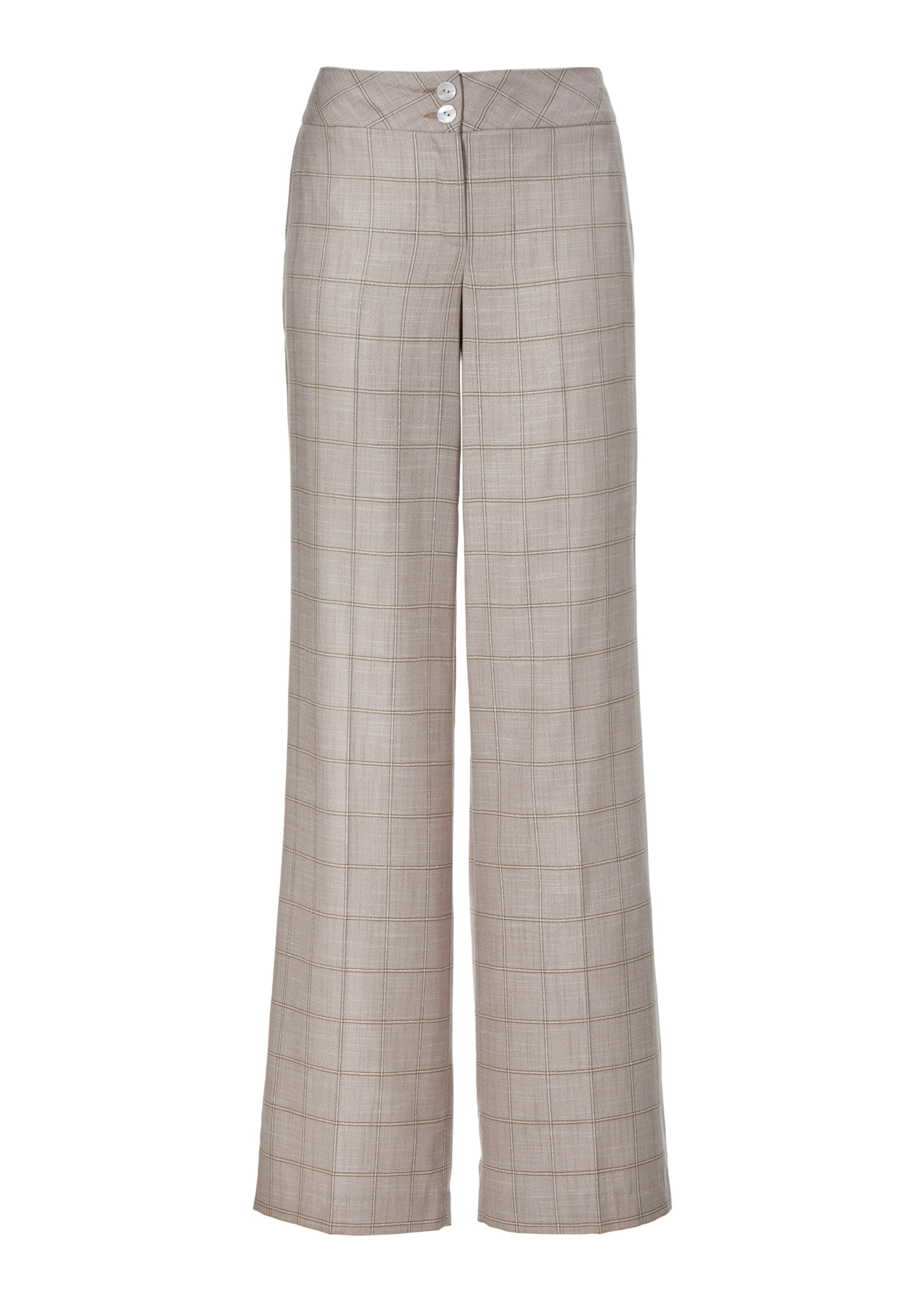 Weite Karohose mit Bügelfalten