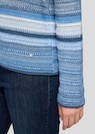 Gestreepte pullover van structuurtricot thumbnail 5