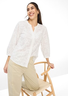 Baumwollbluse mit aufgesetzten Blüten thumbnail 6