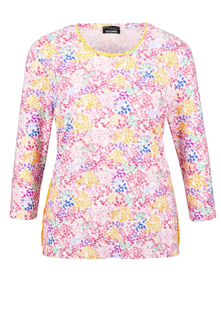 Kuviollinen paita värikkäällä kokopainatuksella