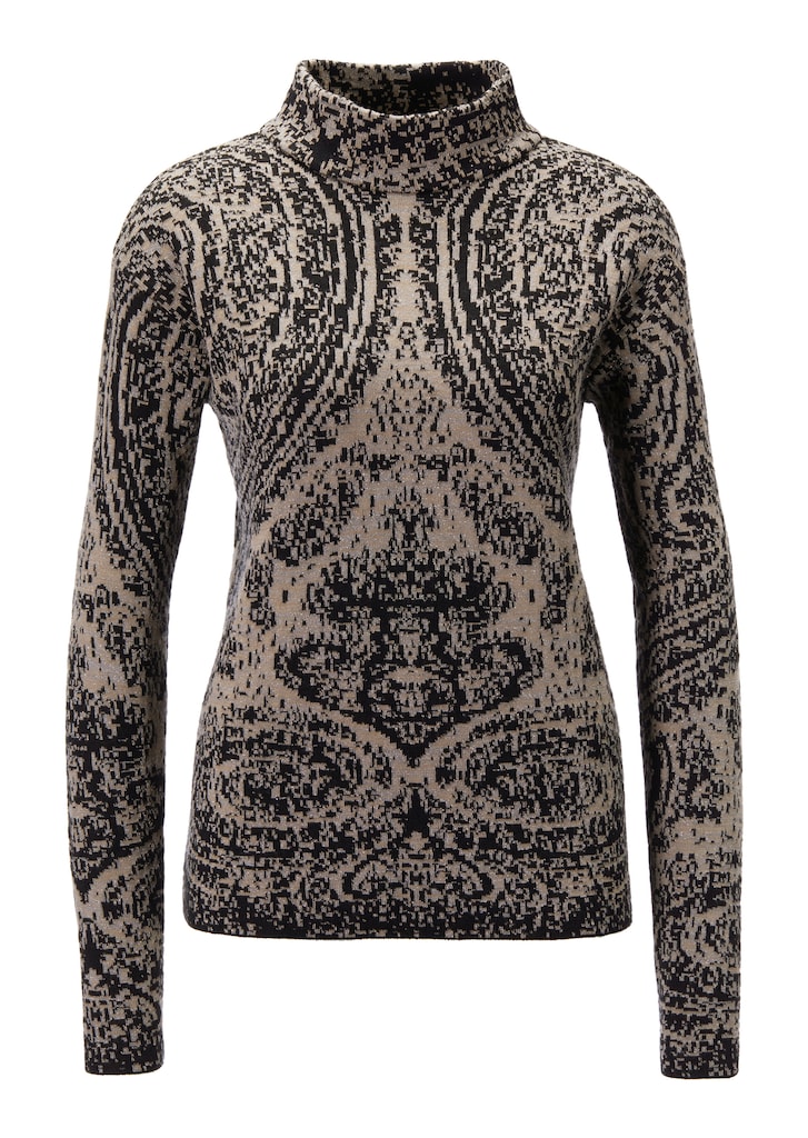 Jacquard jumper with shiny effects
