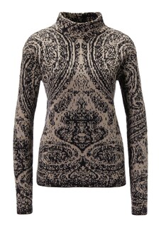 Jacquard jumper with shiny effects thumbnail 1