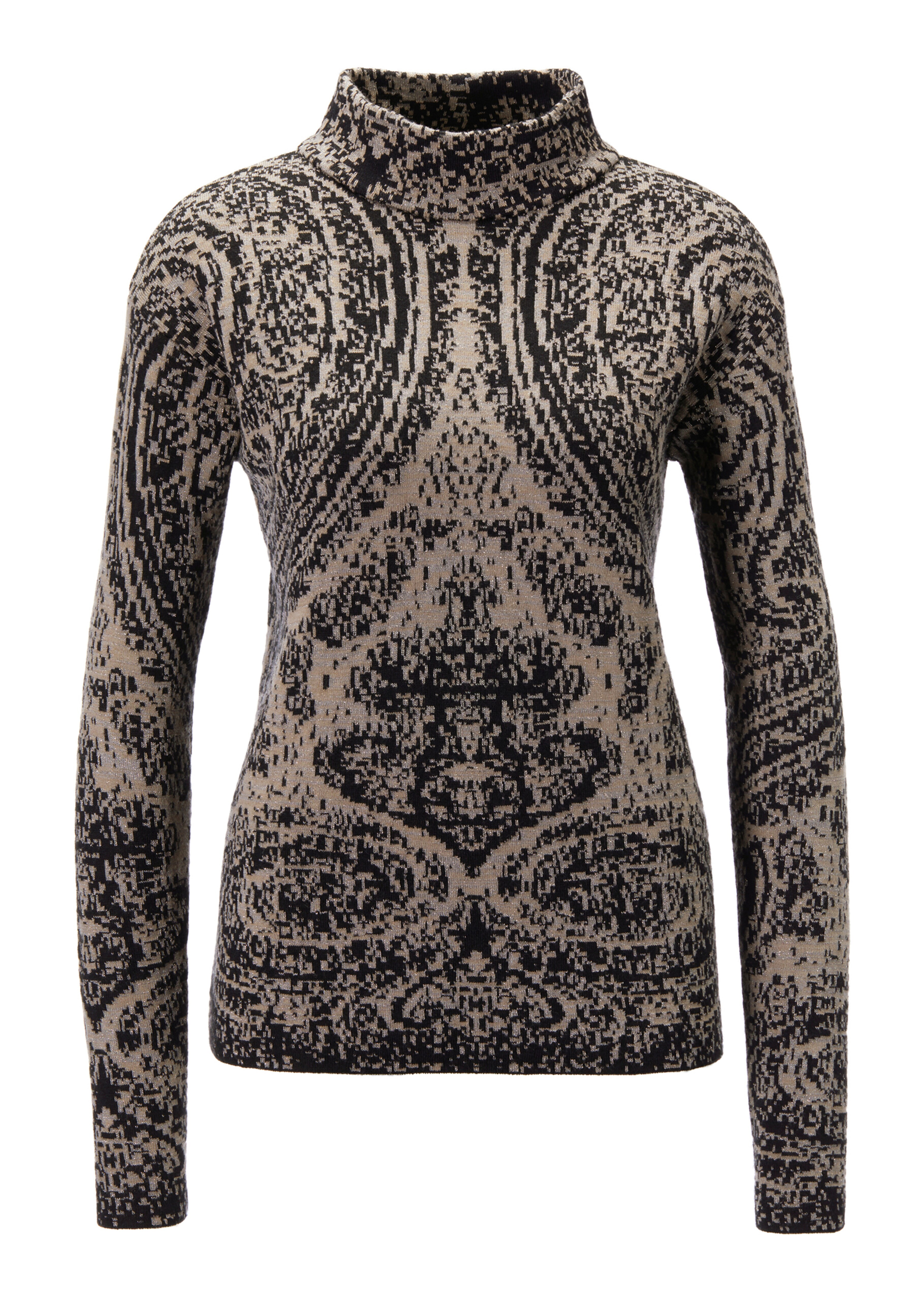 Jacquard-Pullover mit Glanz-Effekten