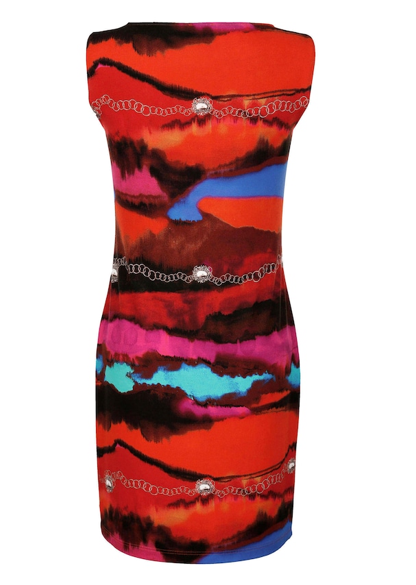 Kleid in warmen Farbtönen 3