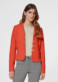 Trendy short-cut blazer in jersey with structured sections thumbnail 1