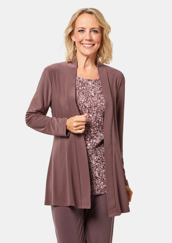 Weich fallende Jersey-Longjacke