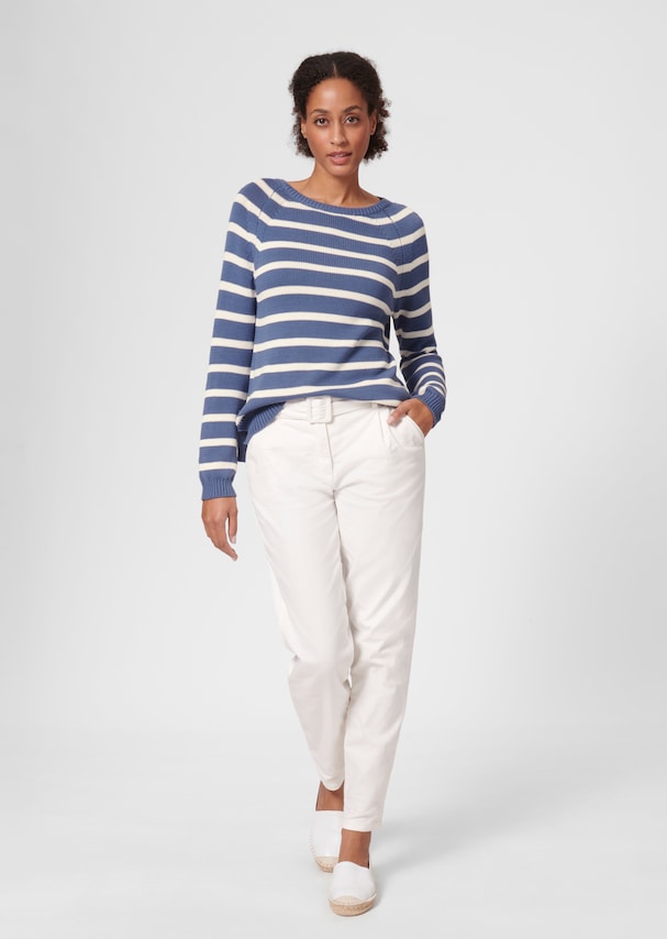 Round neck jumper in a nautical look 1