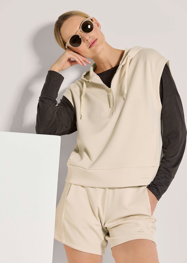 Sportliches Kapuzen-Sweatshirt ohne Arm 3