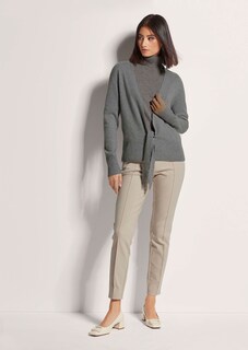 Kaschmir-Strickjacke mit tiefem V-Ausschnitt und Bindeband thumbnail 2
