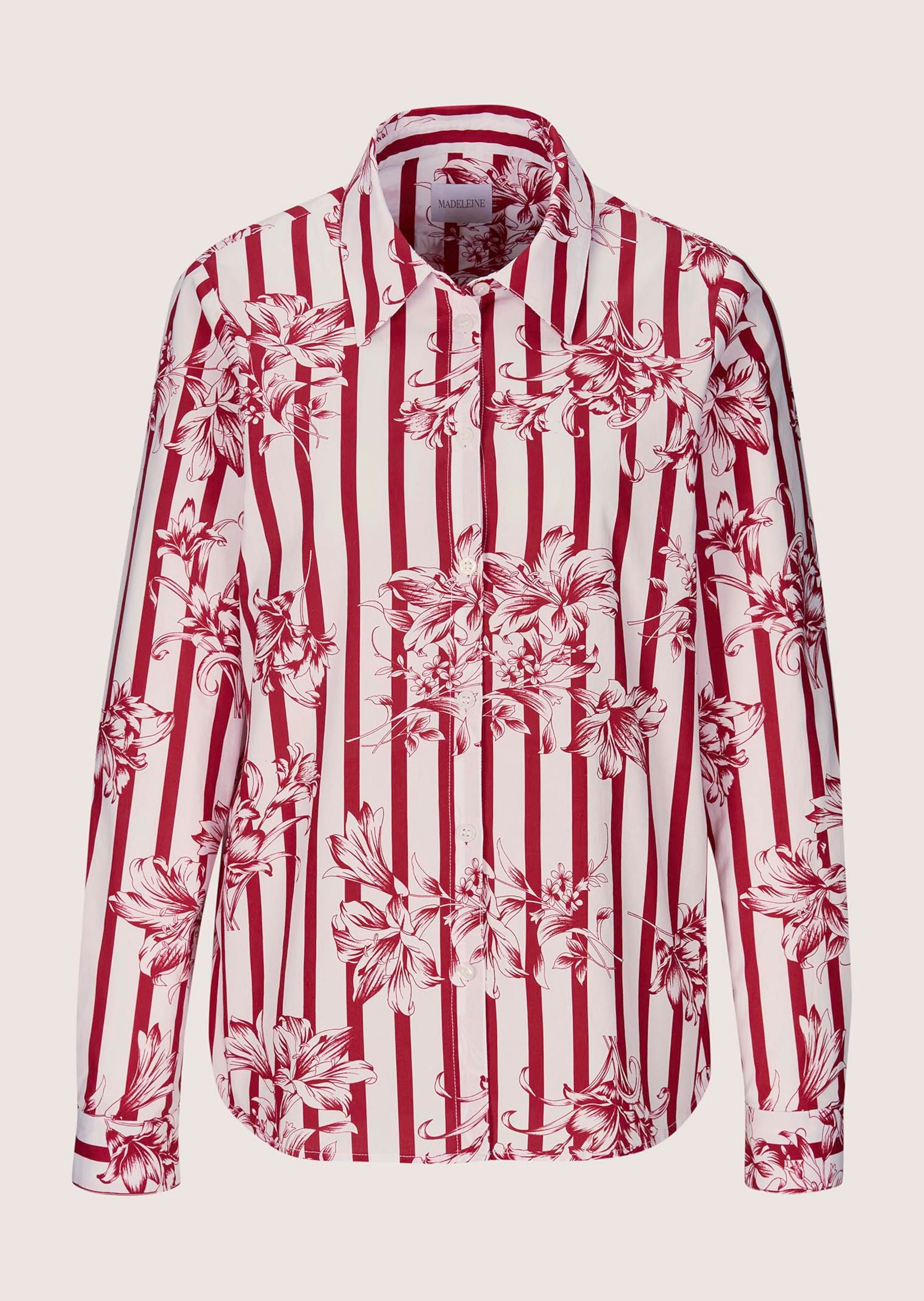 Cotton shirt in a mixed-knit pattern