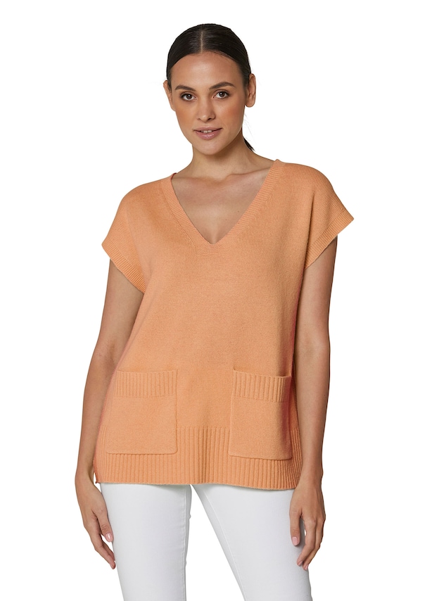 Boxy jumper with cashmere content