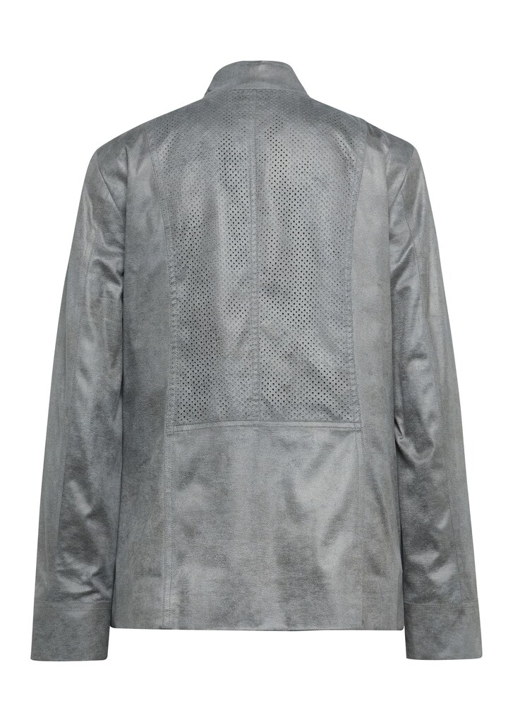 Blazer in weicher Velourslederoptik