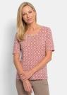 Jersey shirt met minimal ruitpatroon thumbnail 1
