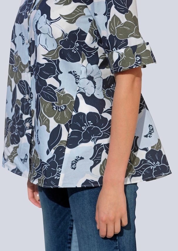Bluse mit floralem Dessin 5