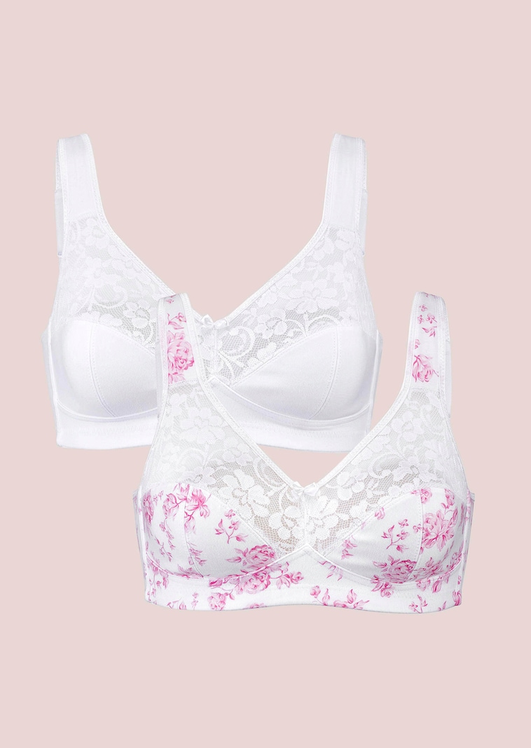 Bügelloser Entlastungs-BH im 2er-Pack